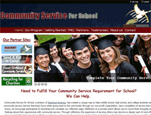 Tablet Screenshot of communityserviceforschool.org